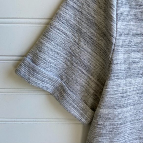 Forever 21 Grey Stripe Zipper Short Sleeve T-shirt - Picture 4 of 7